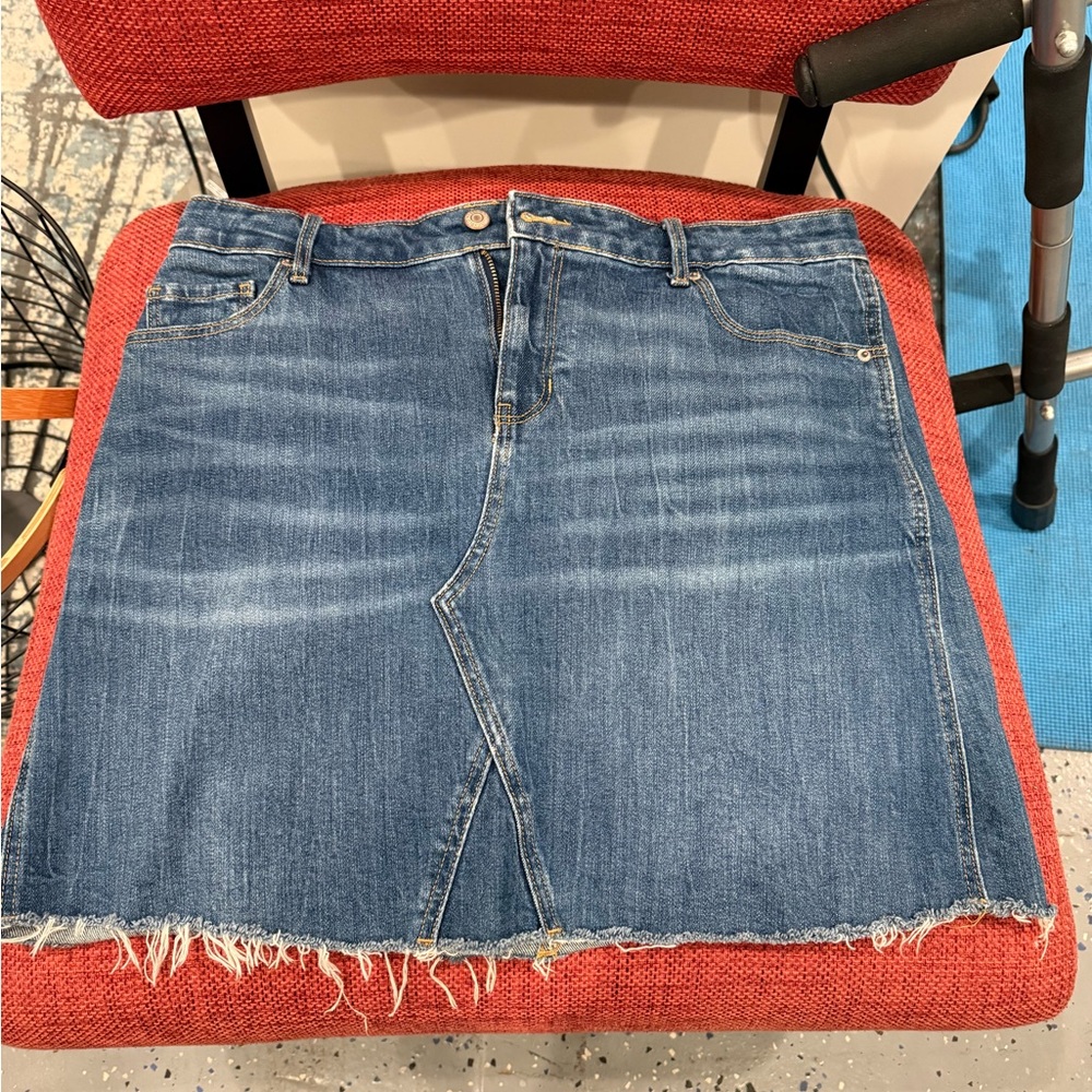 Old Navy Distressed Blue Mini Skirt